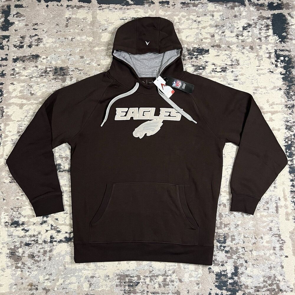 NWT Men Sz L Philadelphia Eagles NFL Hoodie Sweatshirt Antigua New Let's Fly